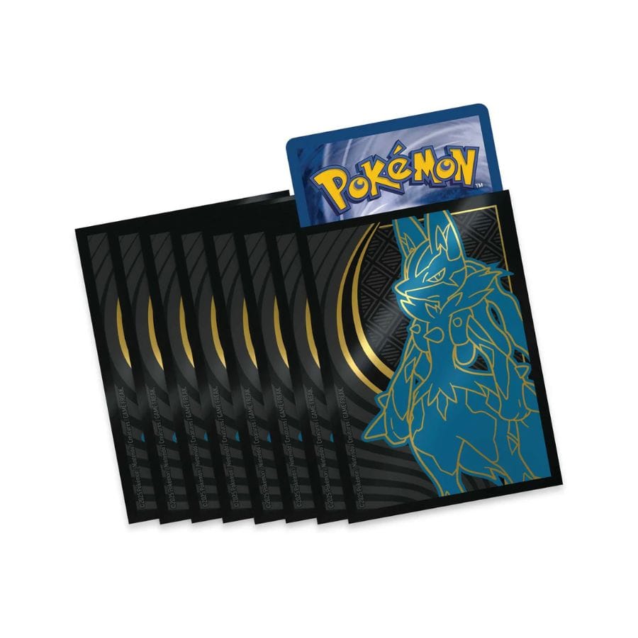 pokémon etb sleeves 1 szt. mega evolutions lucario