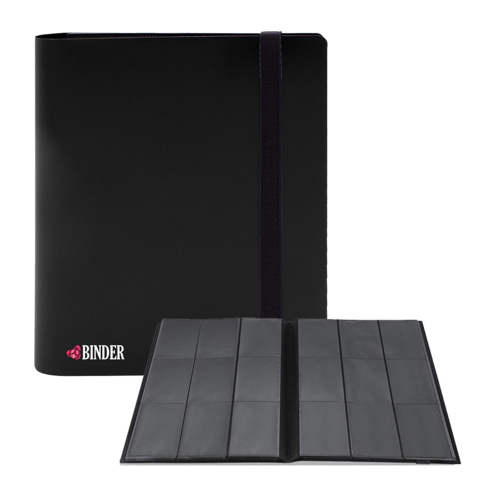 Czarny Binder 360 kart 9-Pocket Safe Cards Storage