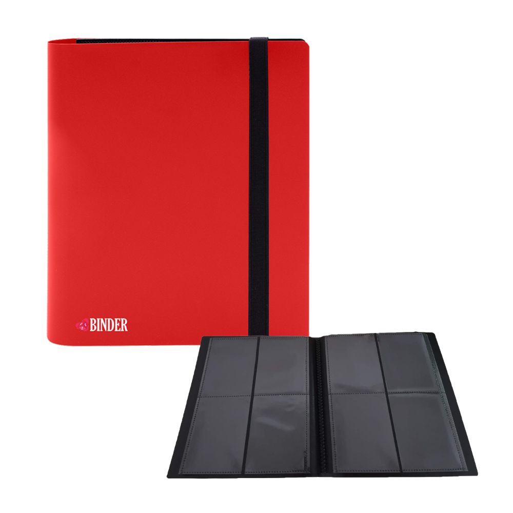 Czerwony Binder 160 kart 4-Pocket Safe Cards Storage