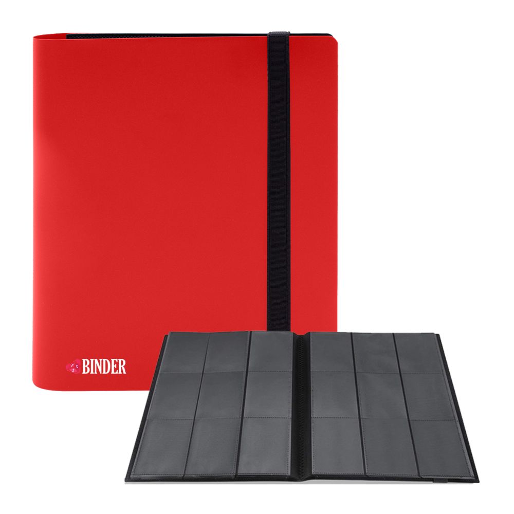Czerwony Binder 360 kart 9-Pocket Safe Cards Storage