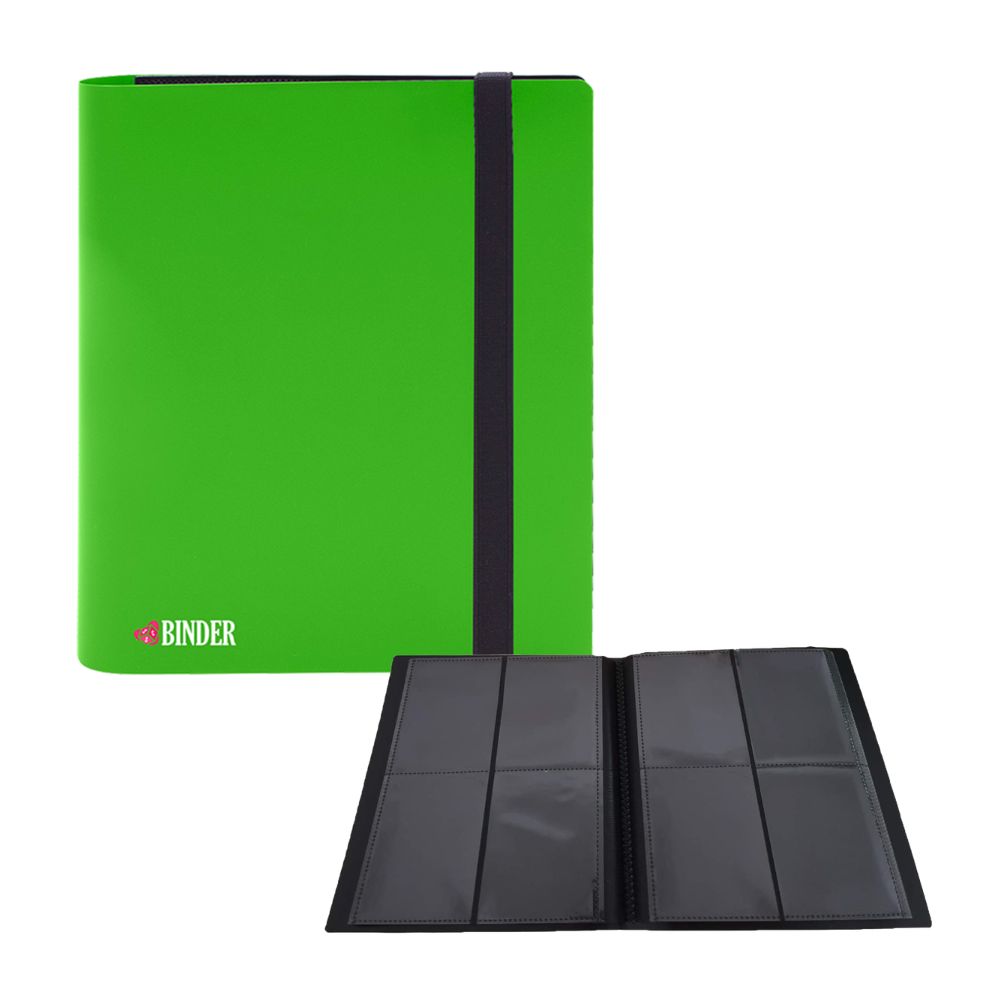 Zielony Binder 160 kart 4-Pocket Safe Cards Storage