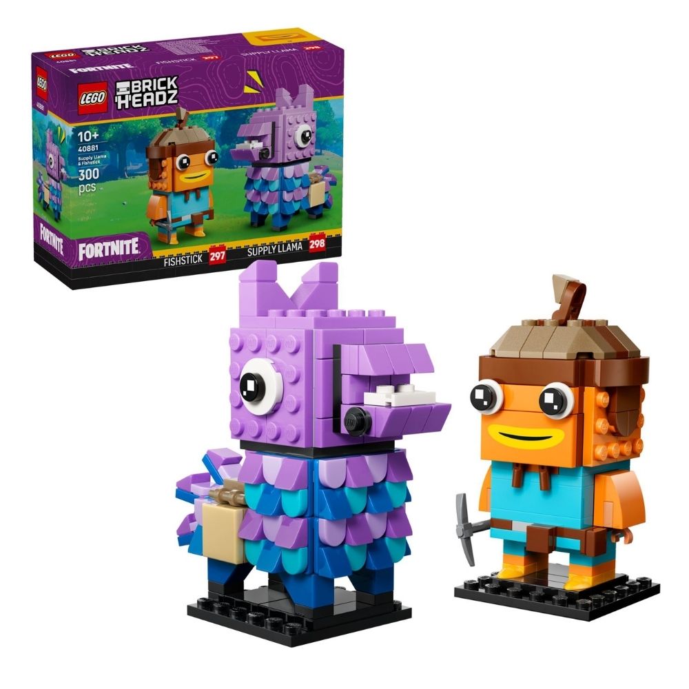 LEGO BrickHeadz 40881 Lama Zaopatrzeniowa i Palucha Rybnego - figurki